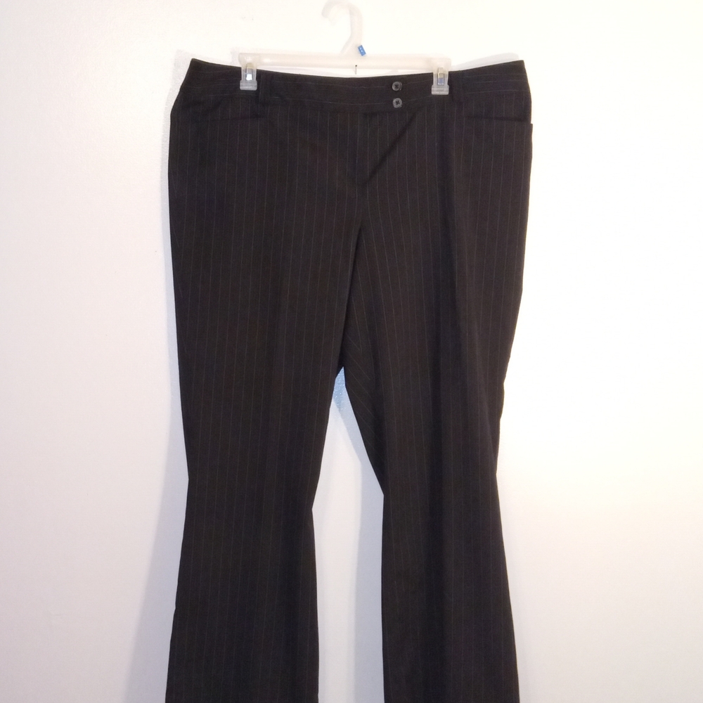 Lane Bryant Navy Pinstripe Trousers
